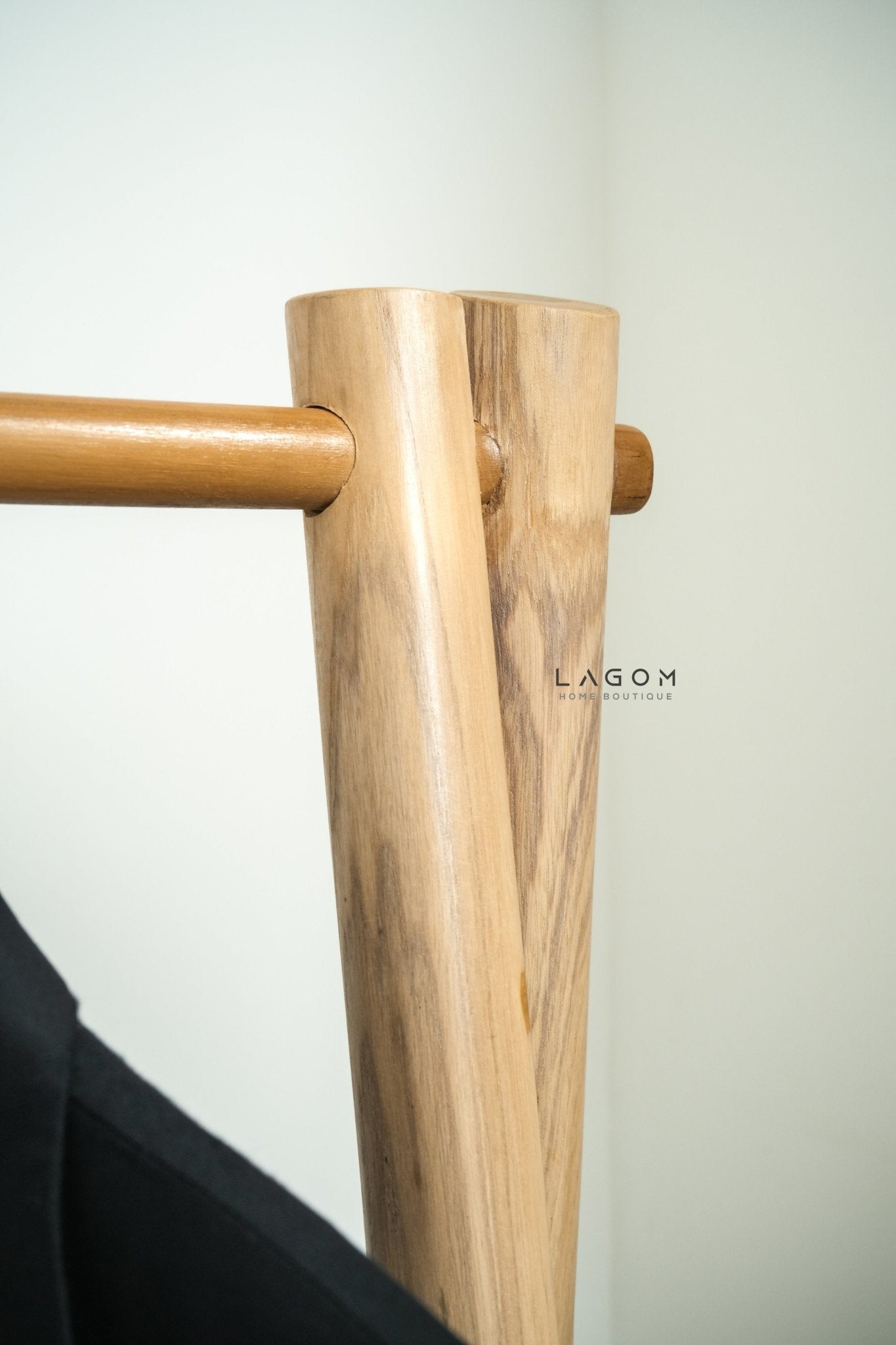 Teak Standing Coat Hanger with Two Shelves - Standing Coat Hanger - Lagom Home Boutique