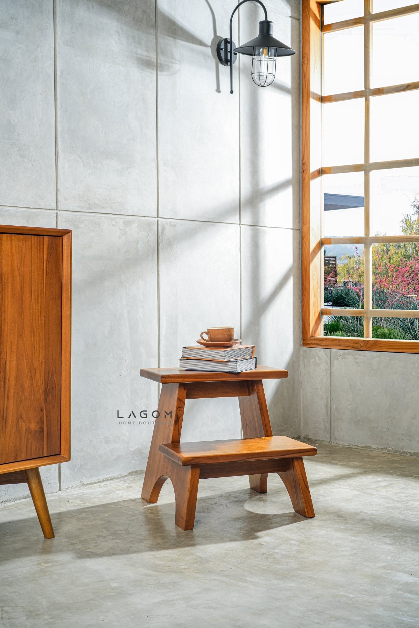 Teak Wood 2 - Step Stool - Step Stool - Lagom Home Boutique