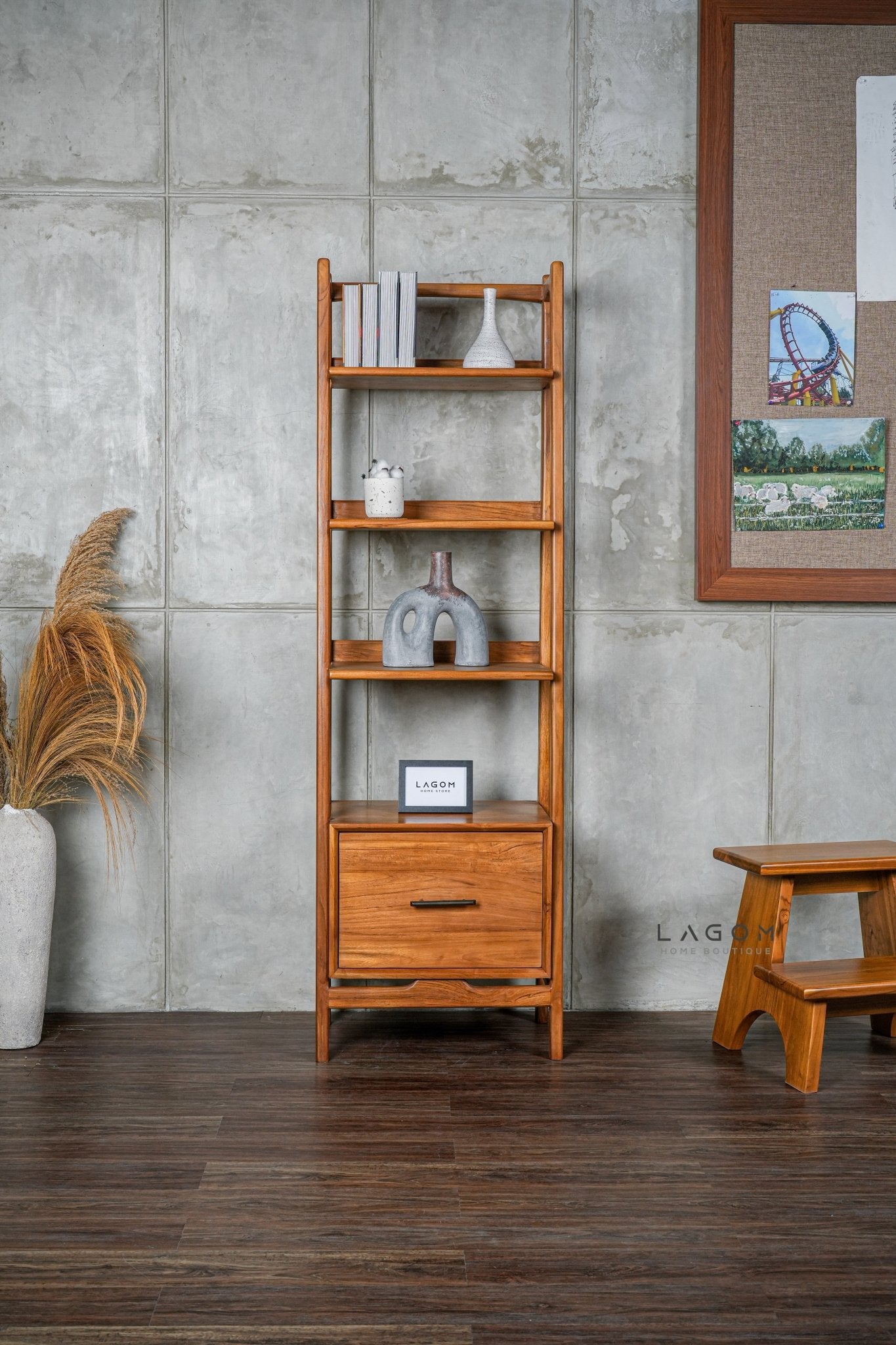 Teak Wood 2 - Step Stool - Step Stool - Lagom Home Boutique