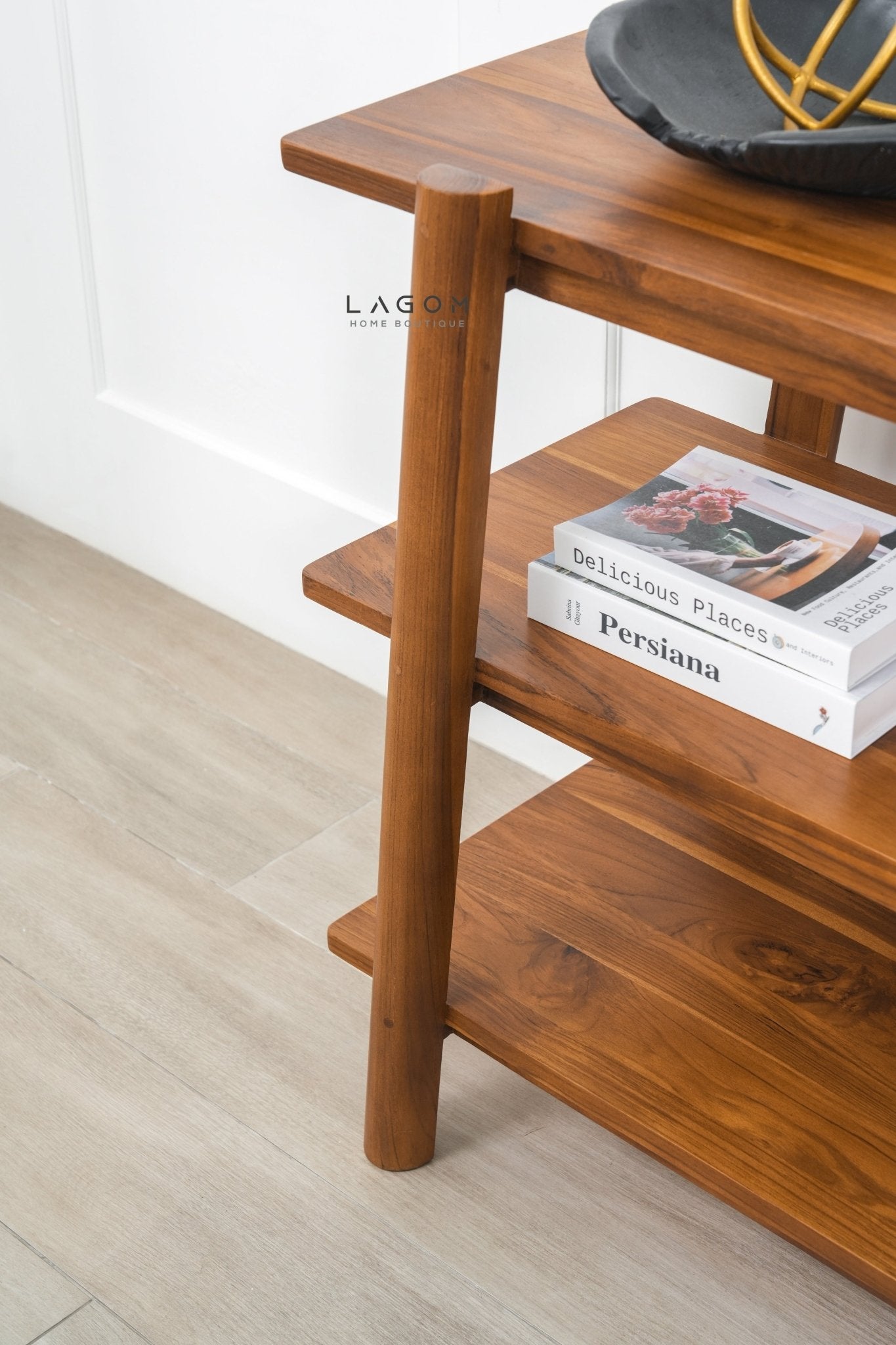 Three - Tiered Teak Console Table - Console Table - Lagom Home Boutique