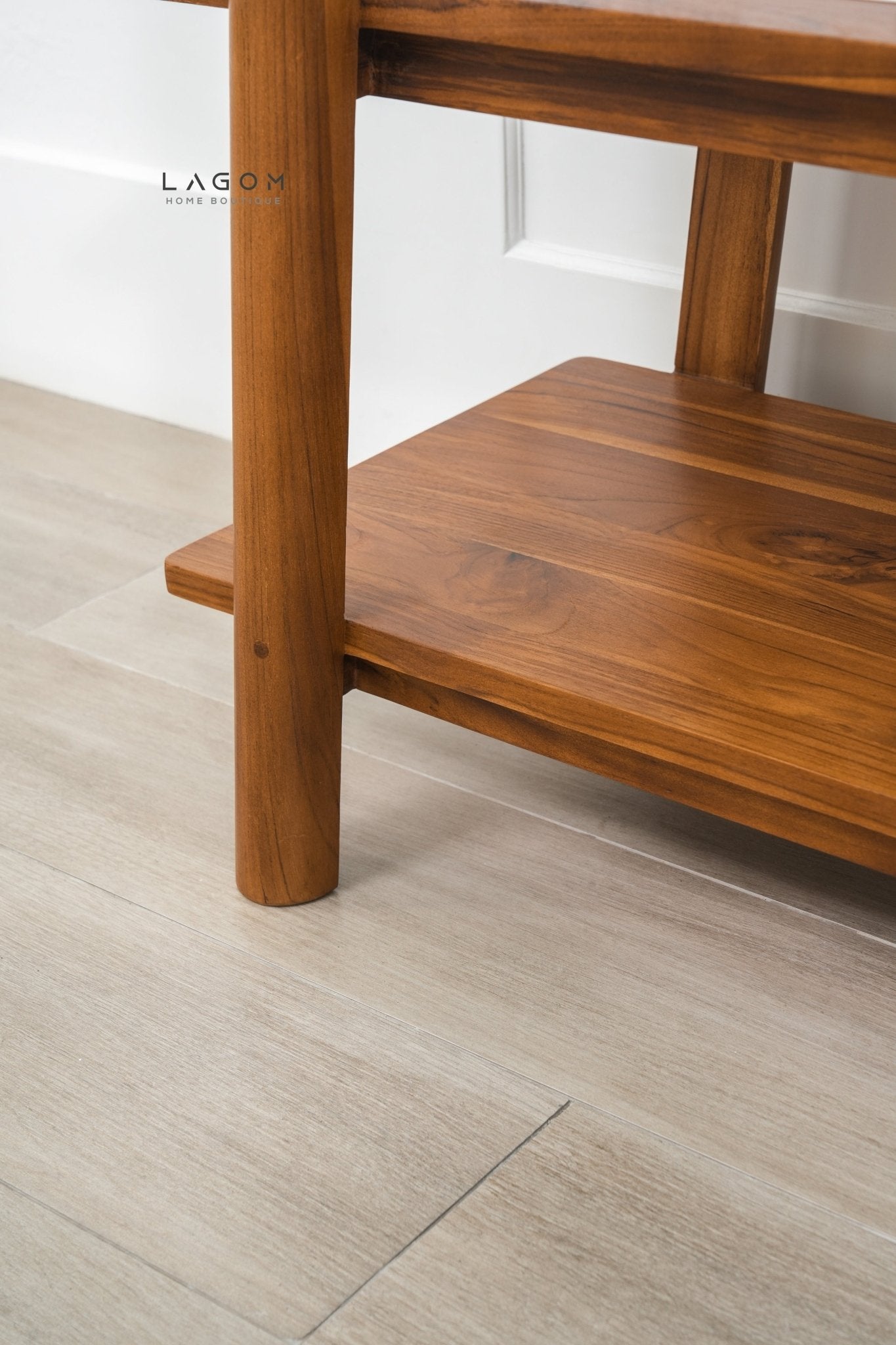 Three - Tiered Teak Console Table - Console Table - Lagom Home Boutique