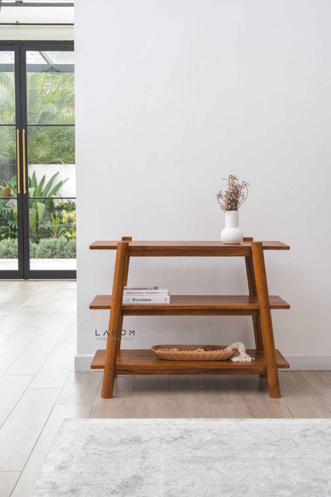 Three - Tiered Teak Console Table - Console Table - Lagom Home Boutique