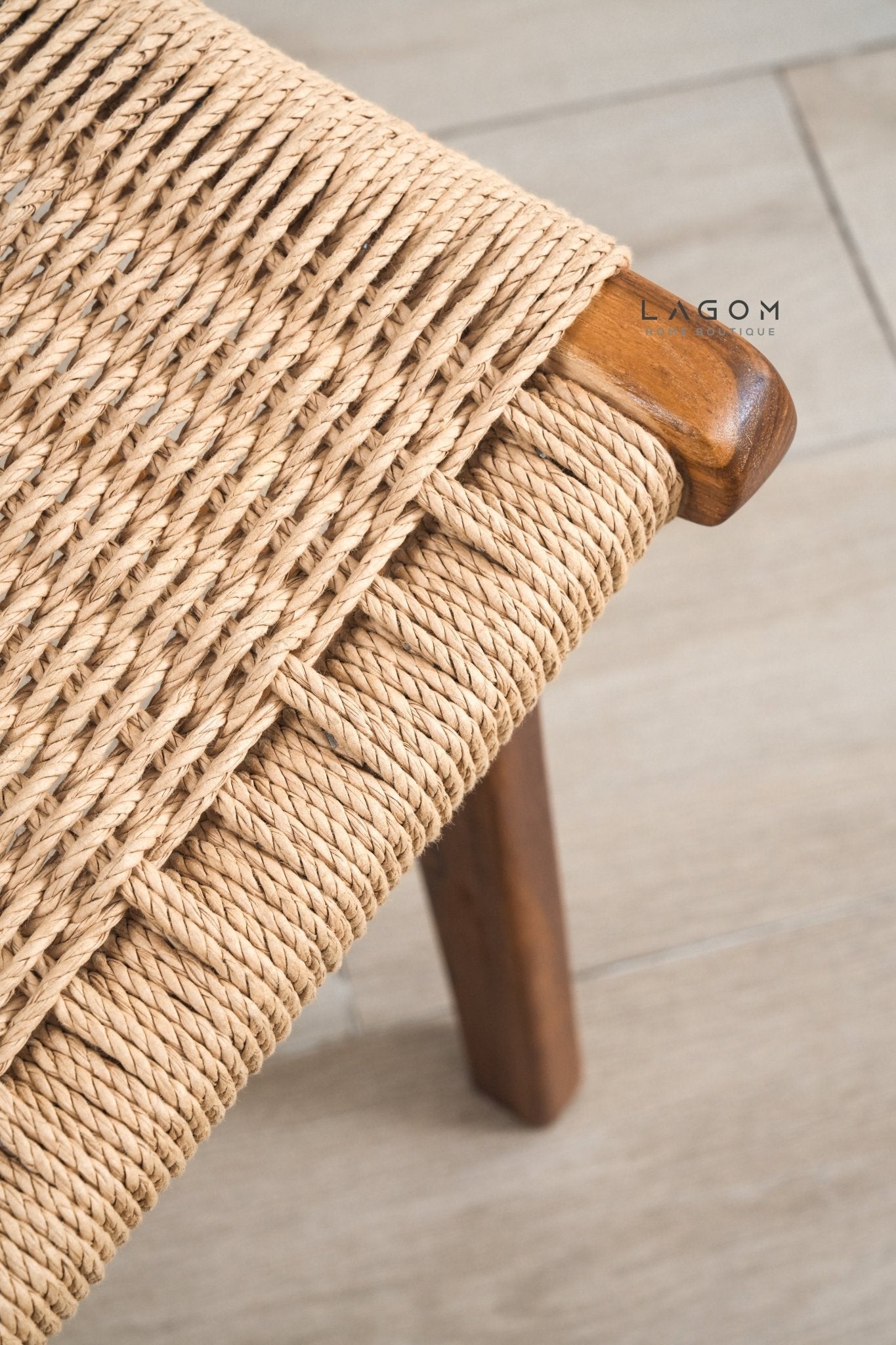 Timeless Chair in Teak Wood & Premium Loom - Chair - Lagom Home Boutique