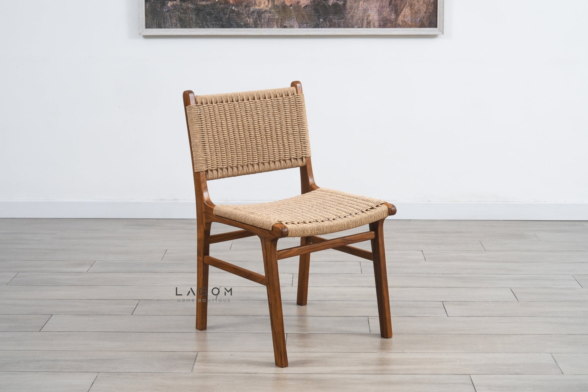 Timeless Chair in Teak Wood & Premium Loom - Chair - Lagom Home Boutique