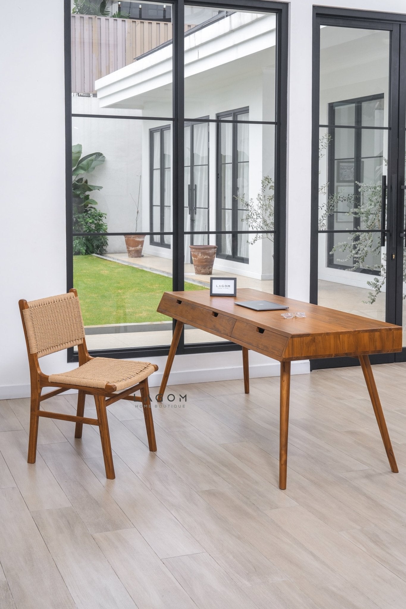 Timeless Chair in Teak Wood & Premium Loom - Chair - Lagom Home Boutique