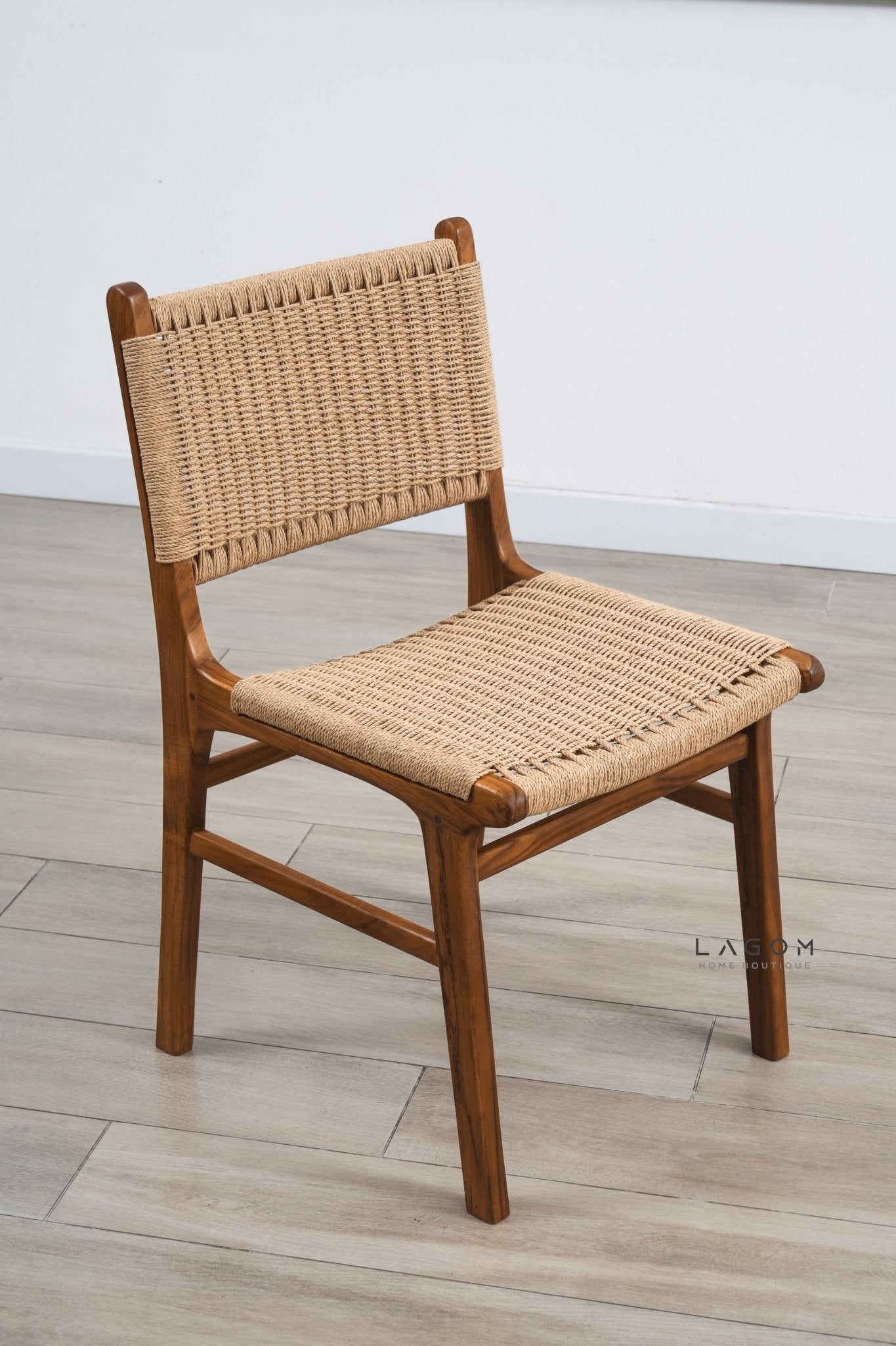 Timeless Chair in Teak Wood & Premium Loom - Chair - Lagom Home Boutique