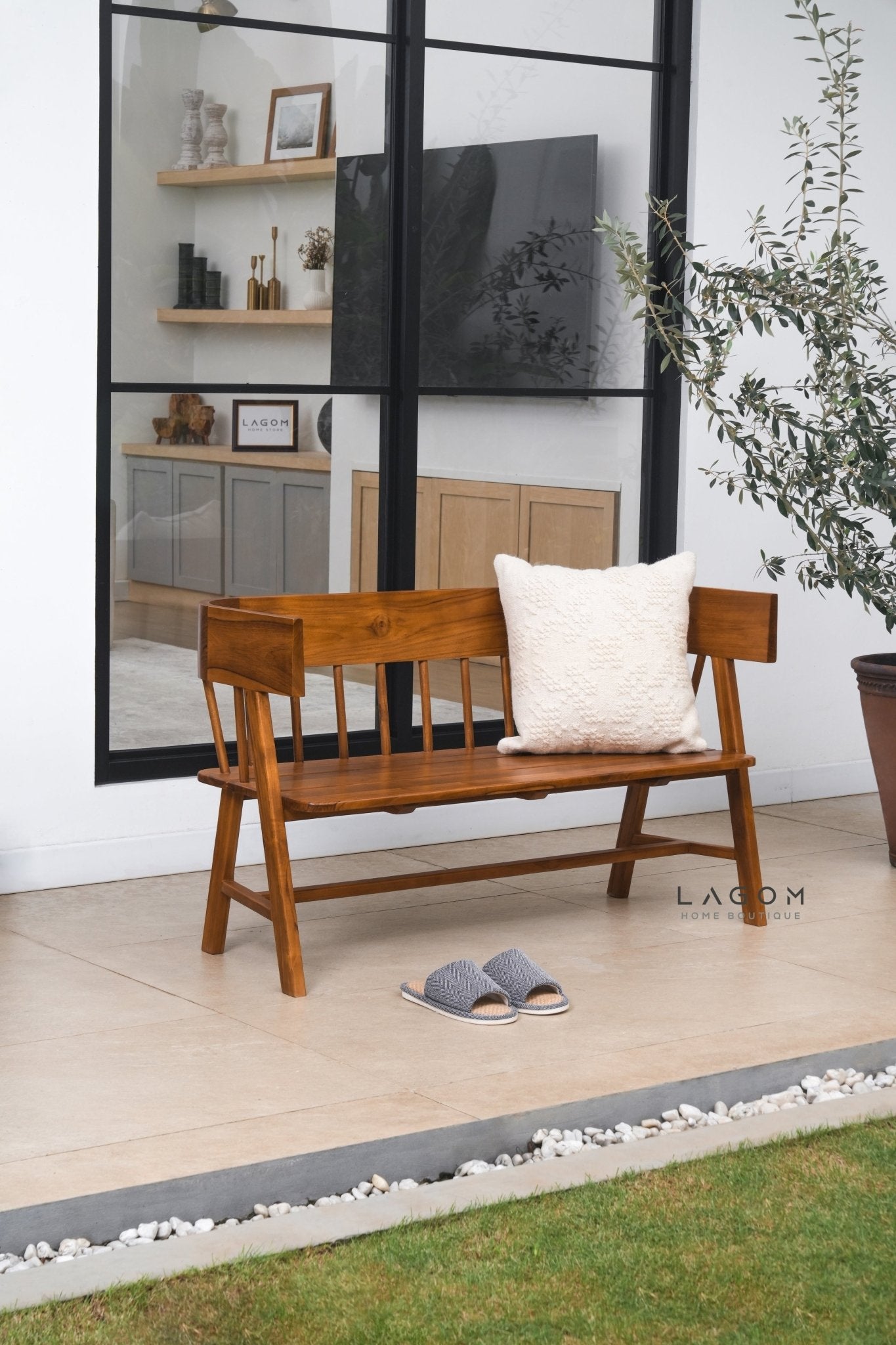 Timeless Teak Bench - Bench - Lagom Home Boutique