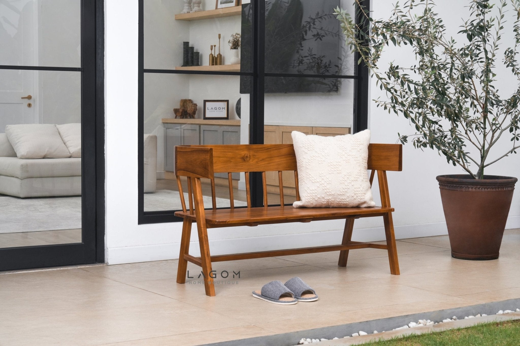 Timeless Teak Bench - Bench - Lagom Home Boutique