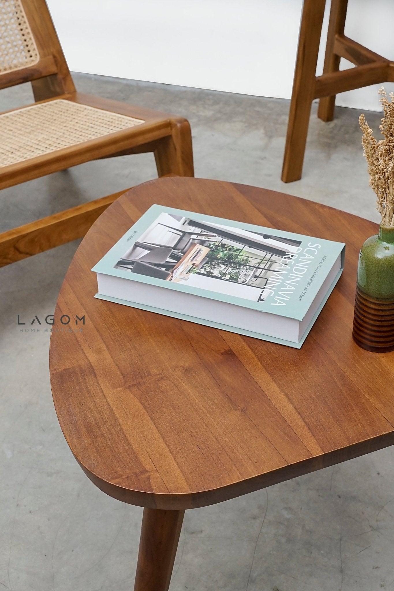 Triangular Teak Side Table - Side Table - Lagom Home Boutique