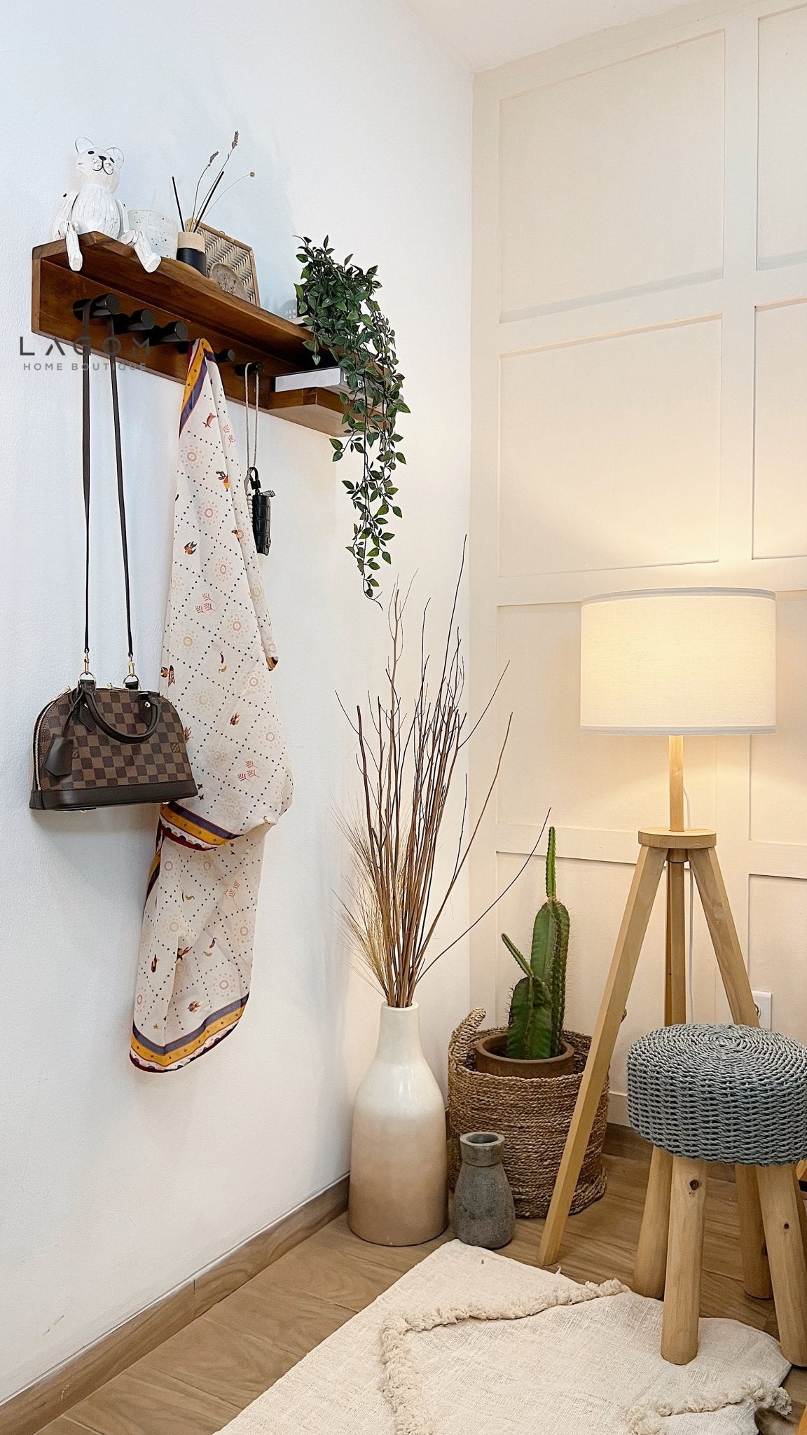 Wall Coat Hanger in Solid Teak - Wall Coat Hanger - Lagom Home Boutique