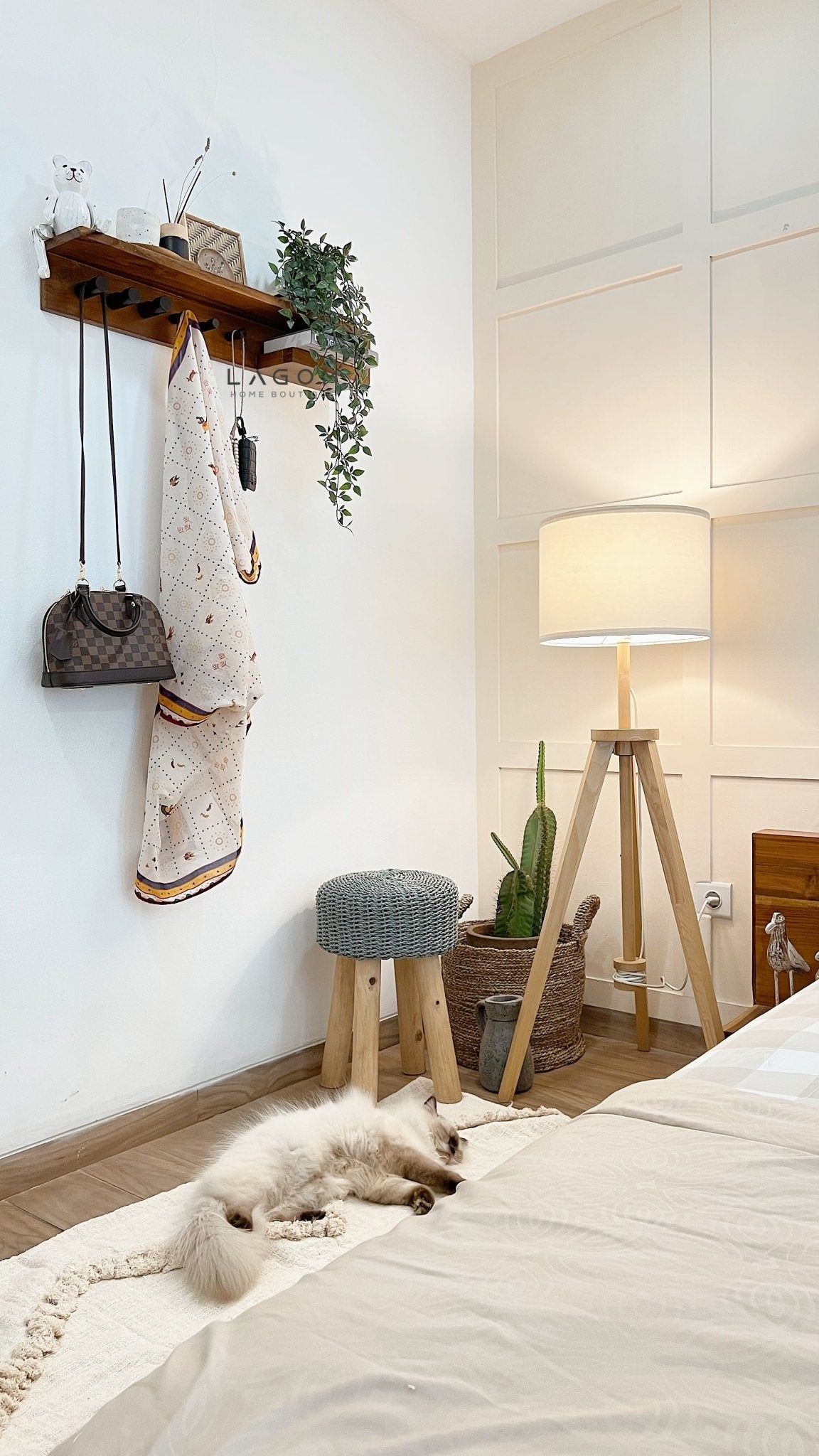 Wall Coat Hanger in Solid Teak - Wall Coat Hanger - Lagom Home Boutique