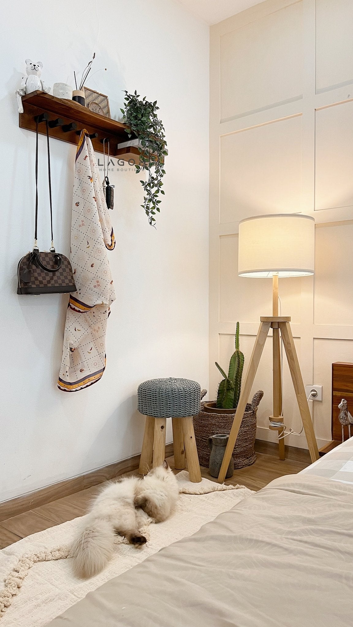 Wall Coat Hanger in Solid Teak - Wall Coat Hanger - Lagom Home Boutique