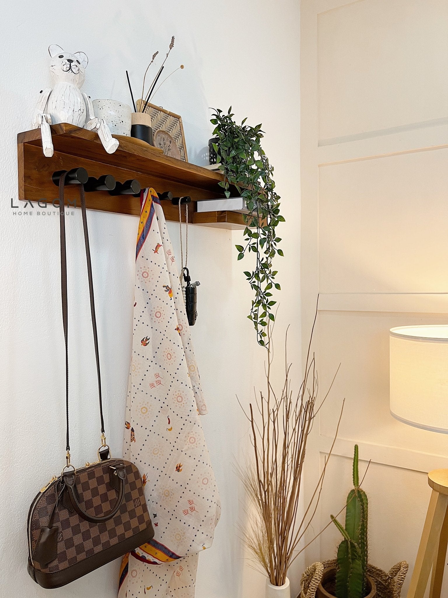 Wall Coat Hanger in Solid Teak - Wall Coat Hanger - Lagom Home Boutique