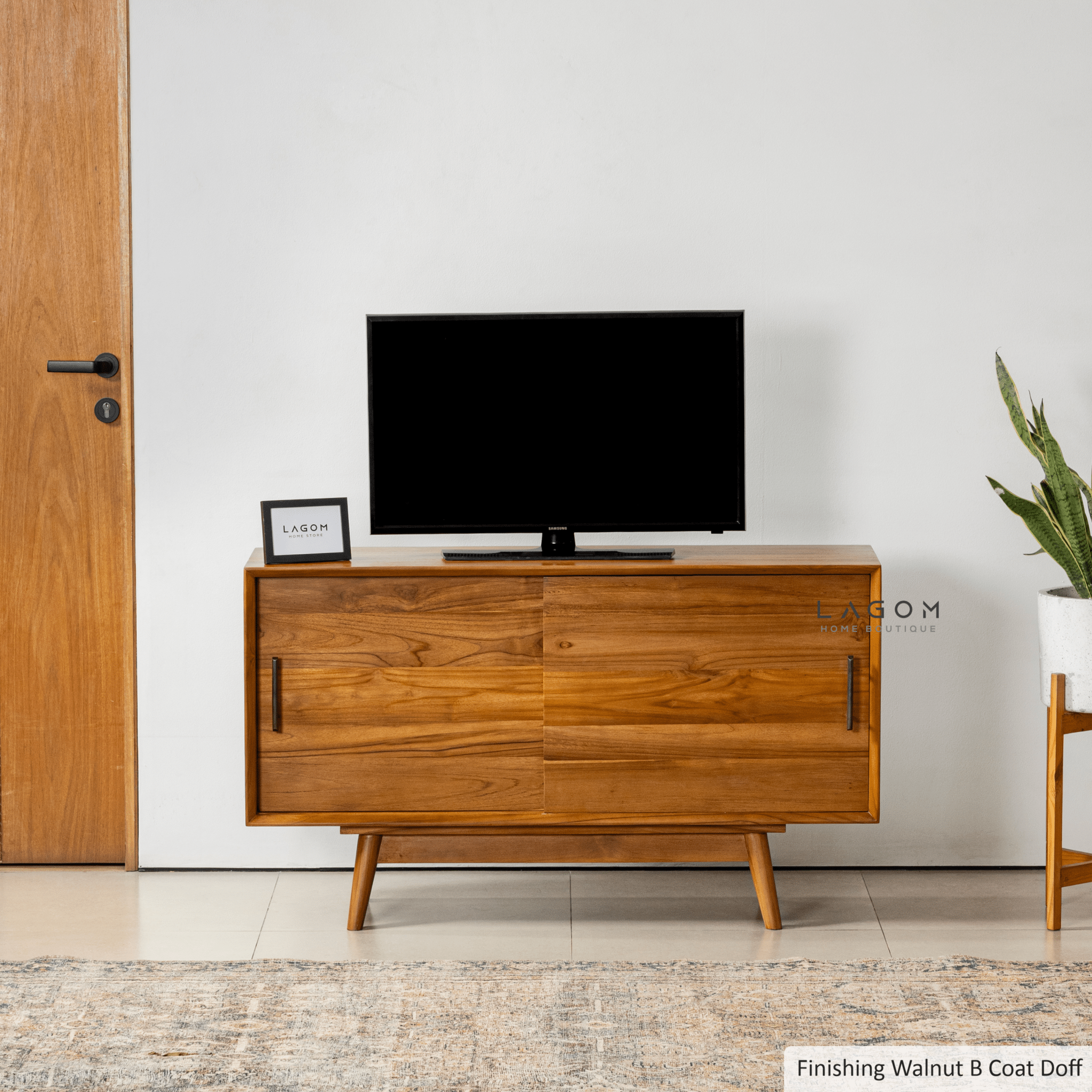 122 cm TV Cabinet & Console Table in Solid Teak - TV Cabinet - Lagom Home Boutique