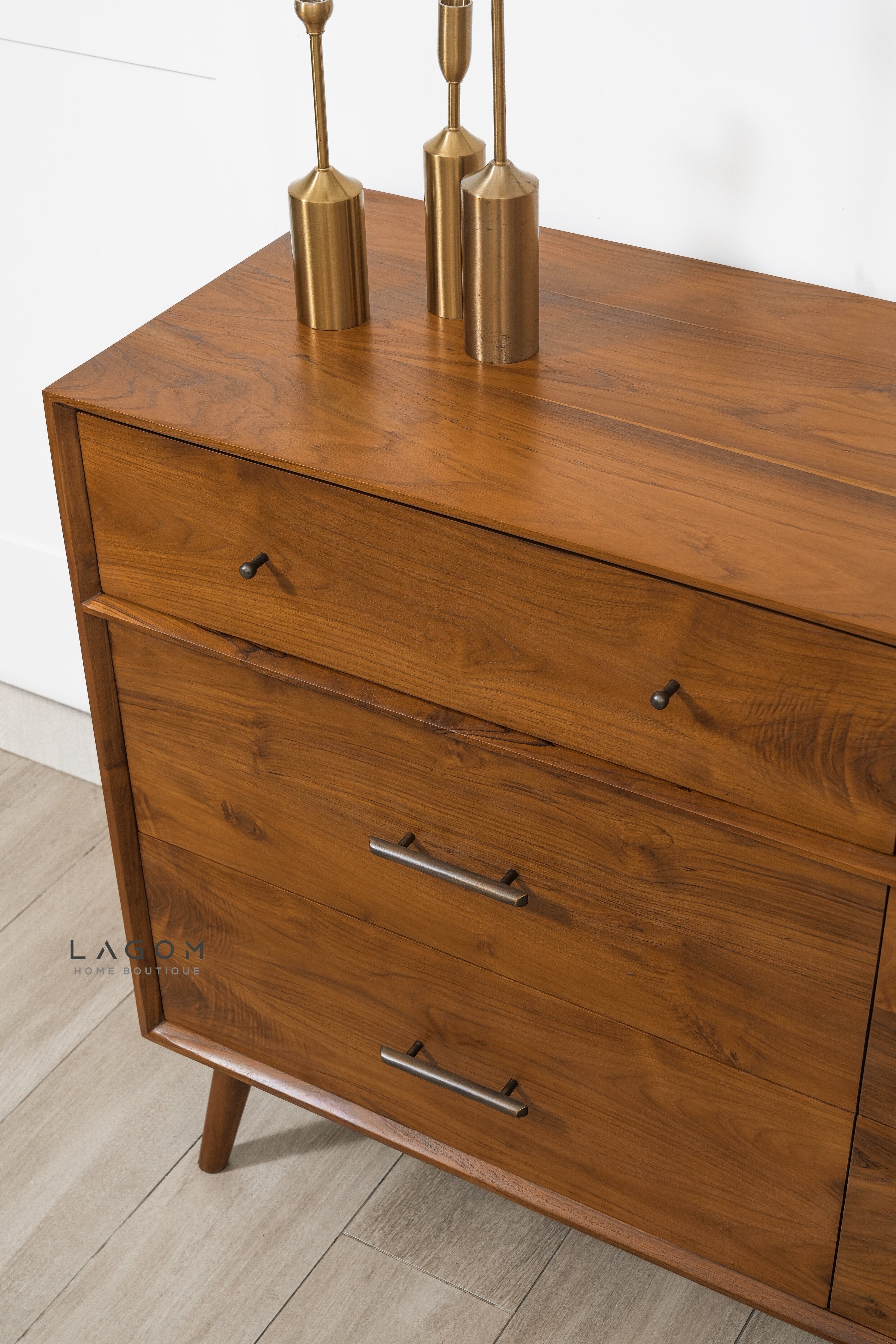 Solid Teak Buffet with 6 Drawers