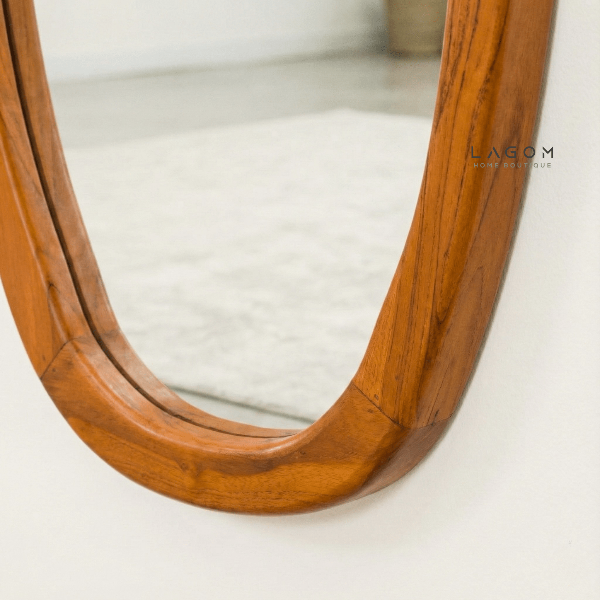 167 cm Full - Body Teak Wall Mirror - Mirror - Lagom Home Boutique
