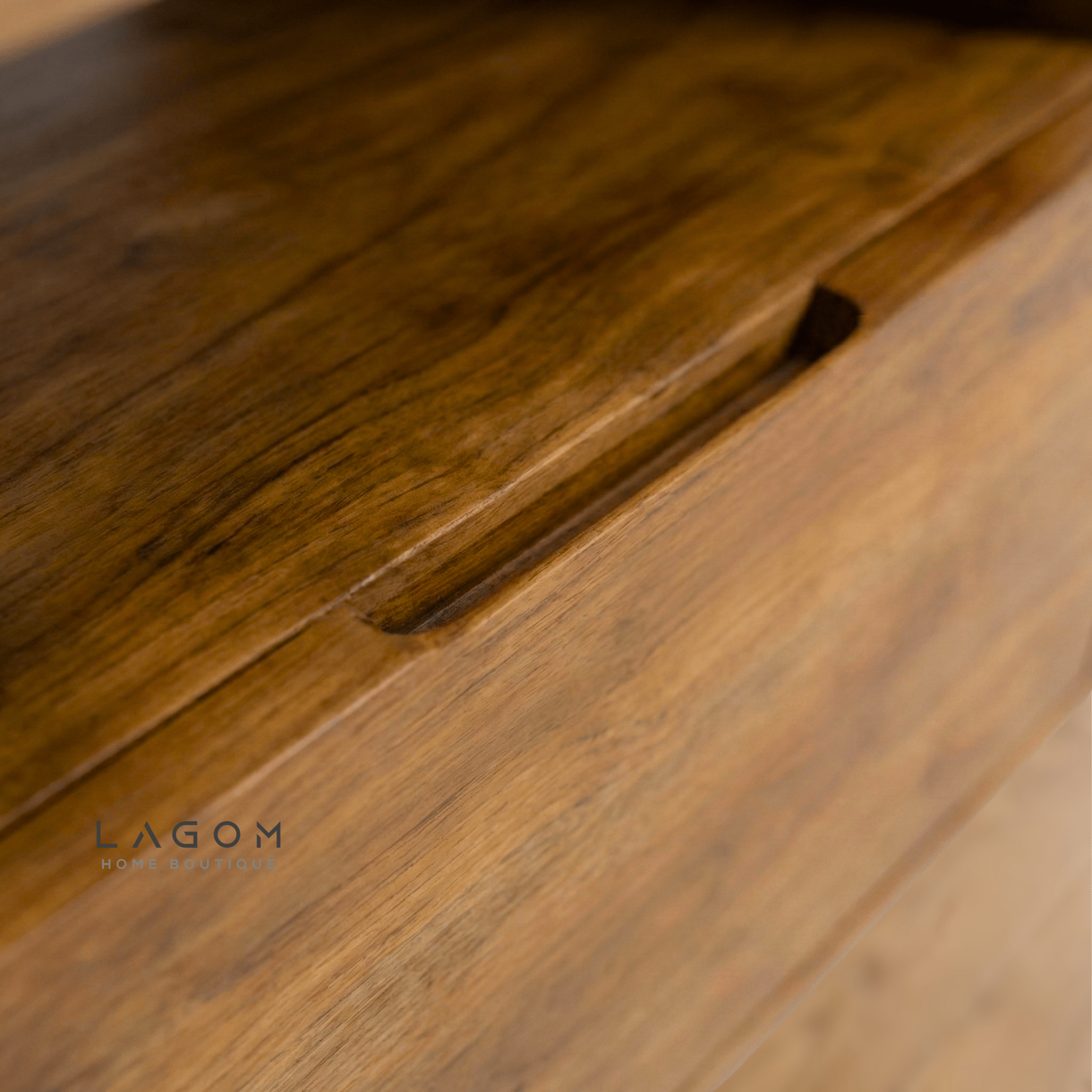 180 cm Solid Teak TV Cabinet – 3 Seamless Drawers - TV Cabinet - Lagom Home Boutique