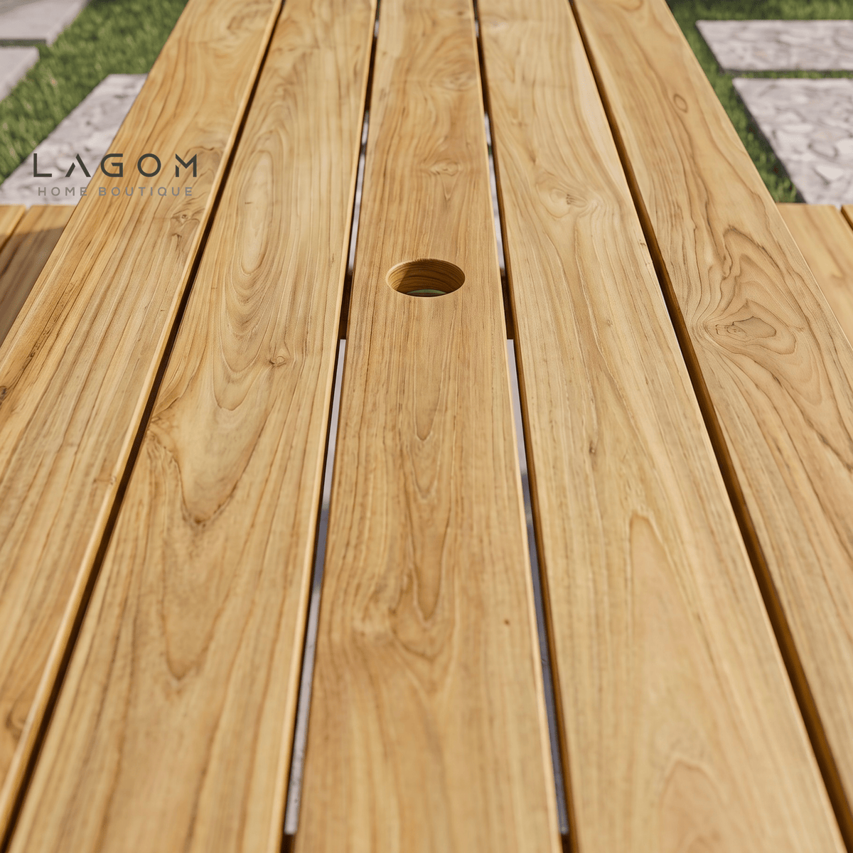 2-in-1 Reclaimed Teak Outdoor Bench & Table Set-Outdoor Table Set-Lagom Home Boutique