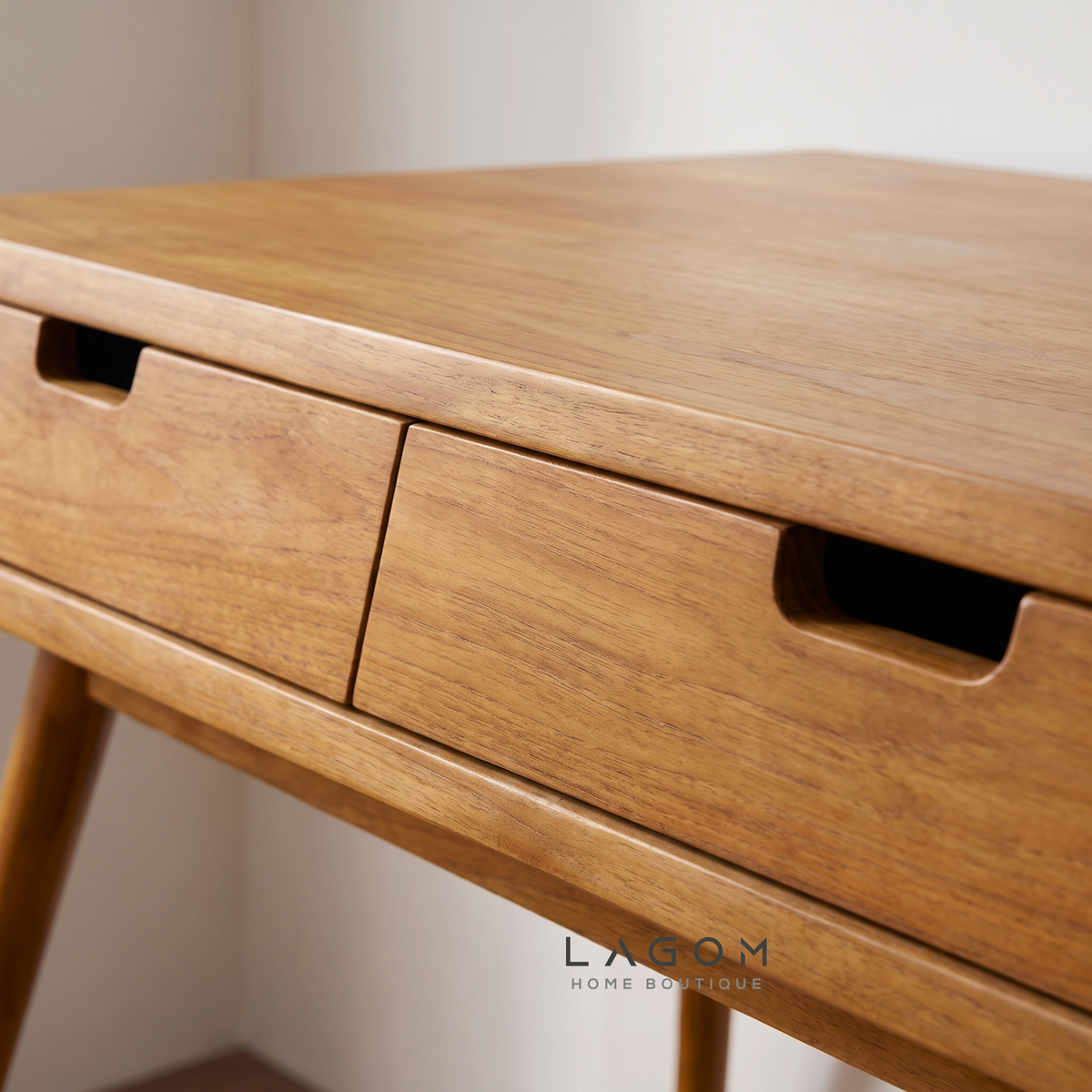 Minimalist Desk in Solid Teak Wood