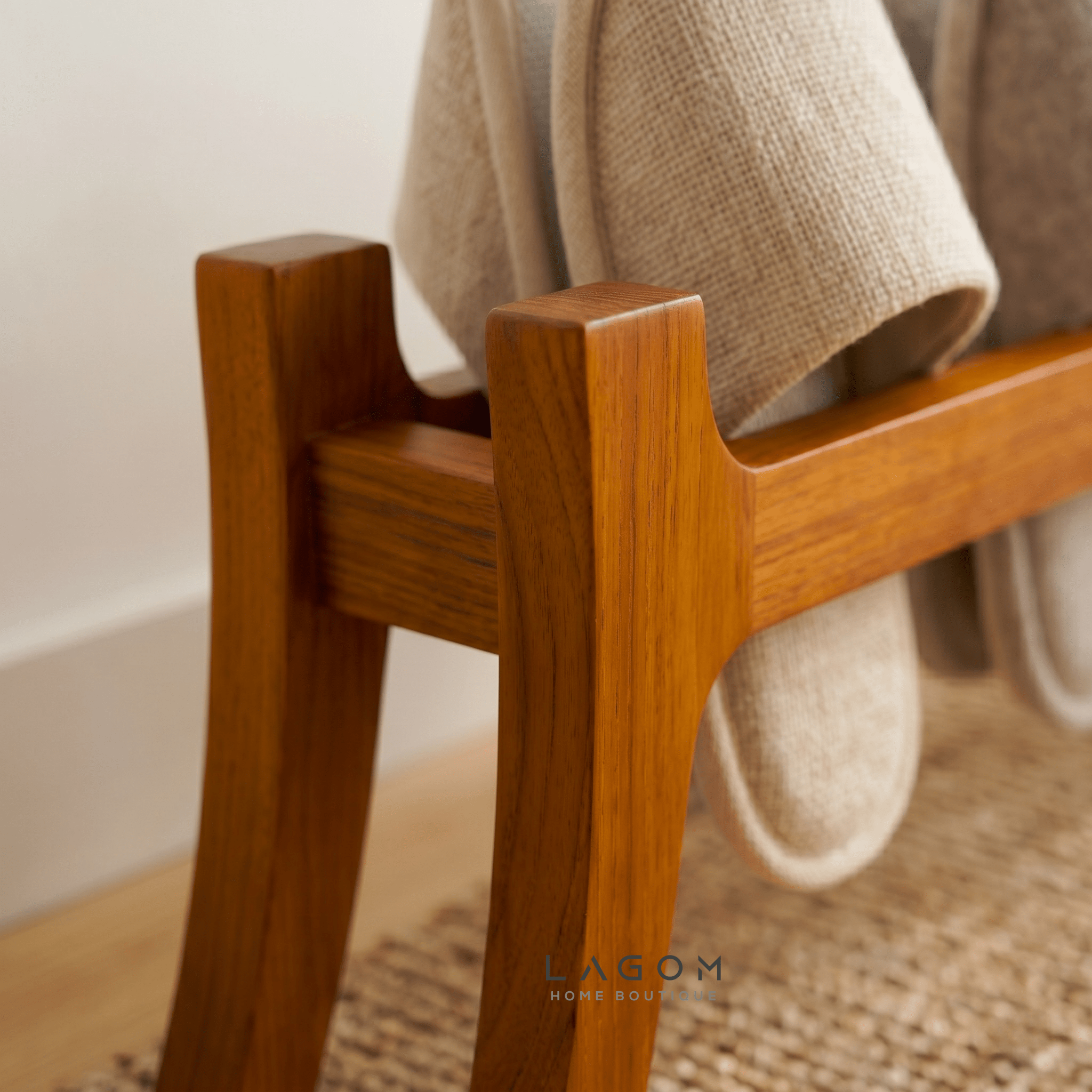 3 - Pair Teak Sandal/Slipper Rack - Shoe Rack - Lagom Home Boutique