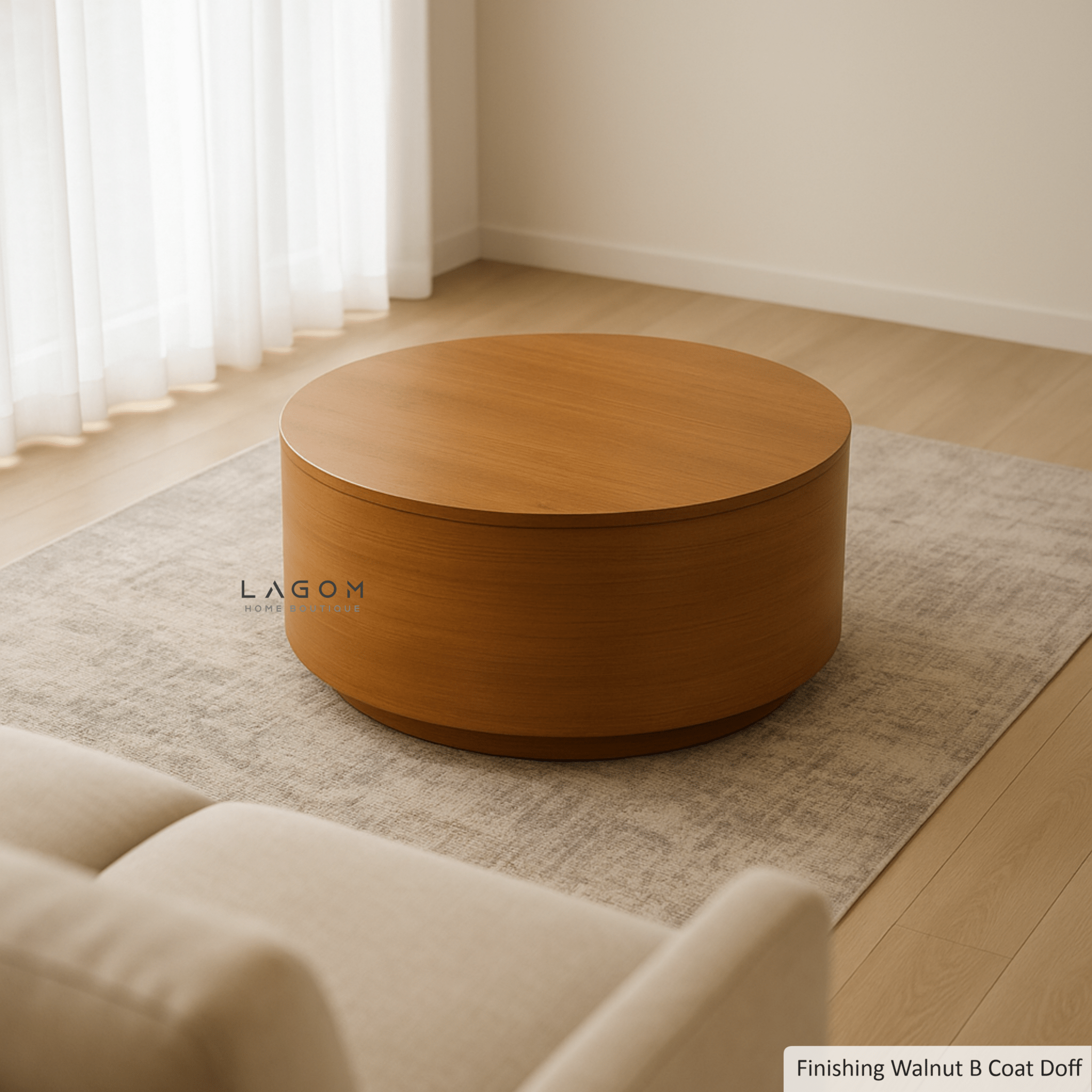 92 cm Round Teak Coffee Table - Coffee Table - Lagom Home Boutique