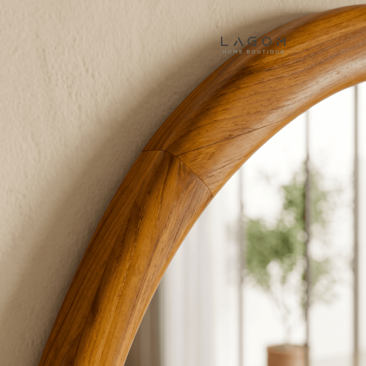 99 cm Hanging Teak Mirror | Timeless Design-Mirror-Lagom Home Boutique