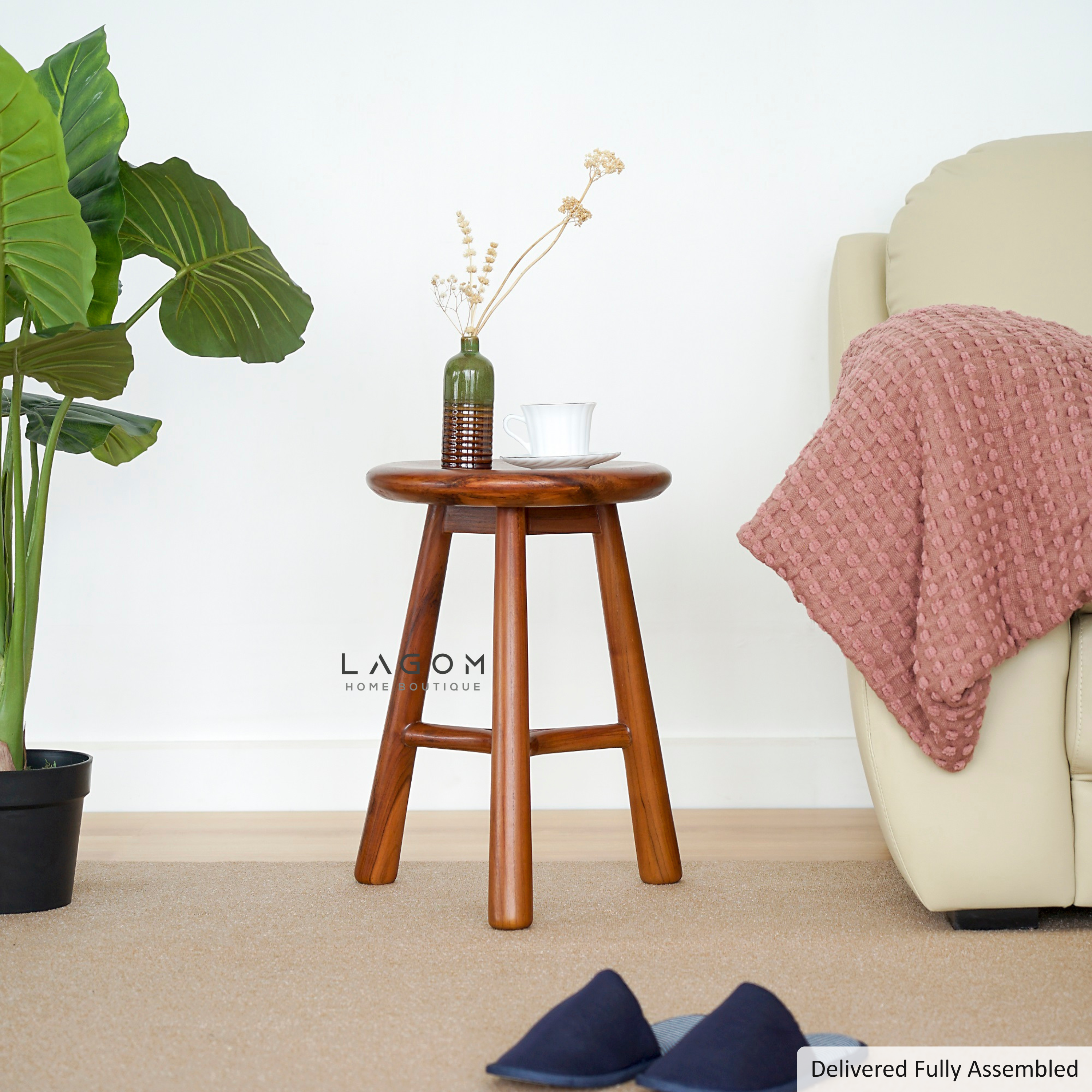 Teak Wood Mini Bar Stool