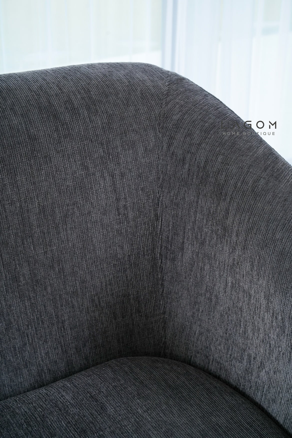 Armchair in Teak & Premium Fabric Upholstery - Chair - Lagom Home Boutique