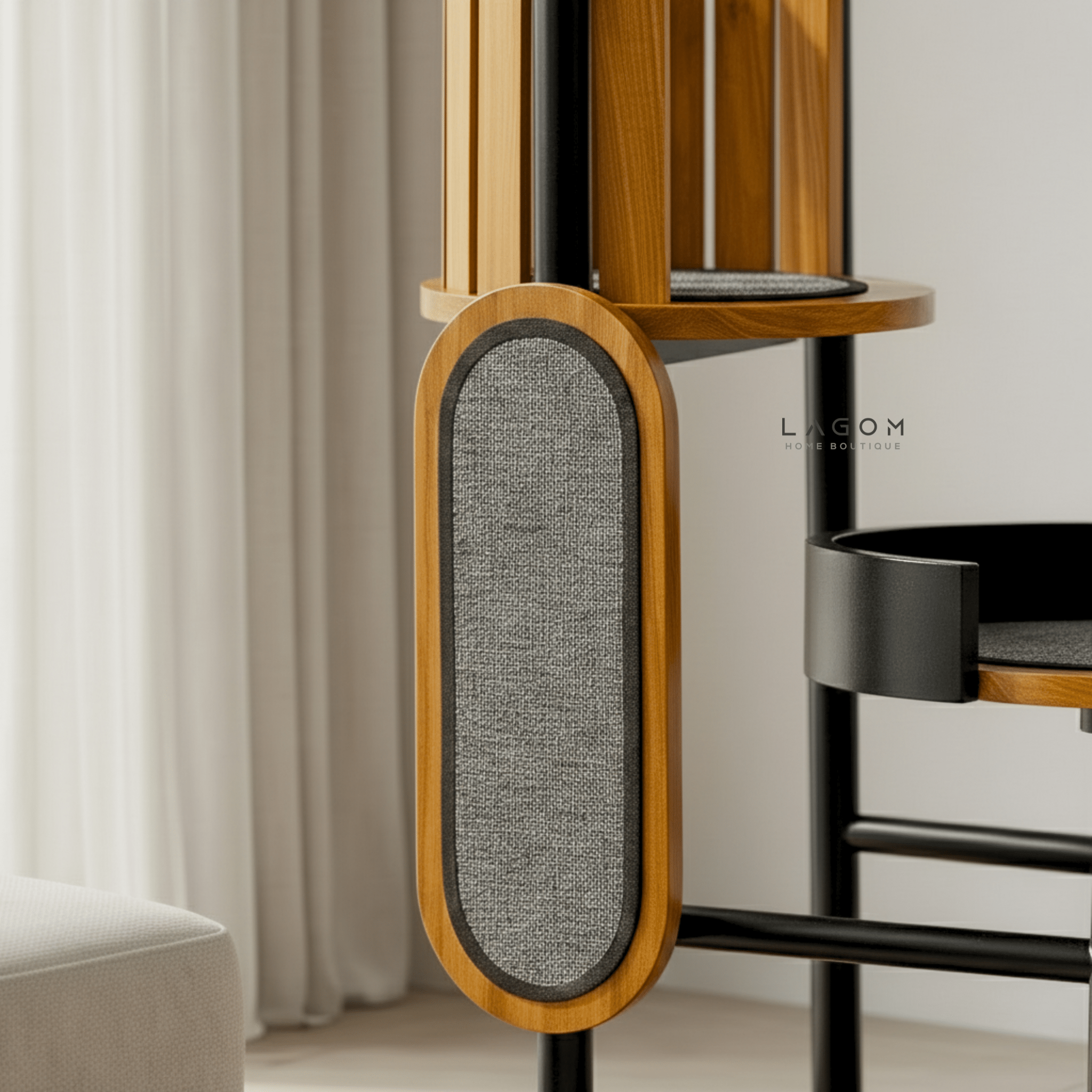 Luxury Cat Tree in Solid Teak Wood - Cat Tree - Lagom Home Boutique