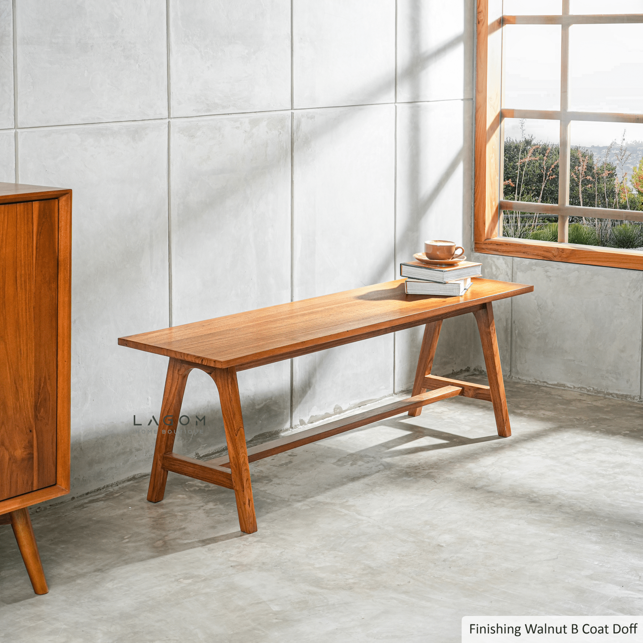 Minimalist Teak Bench - Bench - Lagom Home Boutique
