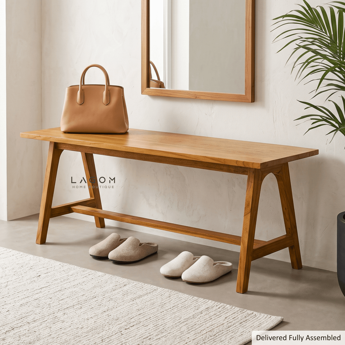 Minimalist Teak Bench-Bench-Lagom Home Boutique
