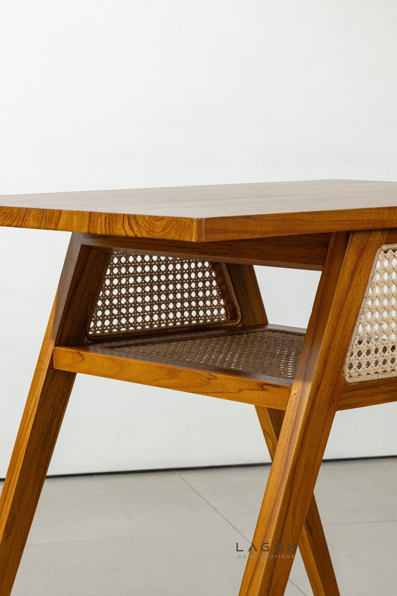 Premium Teak and Rattan Dining Set - Dining Set - Lagom Home Boutique