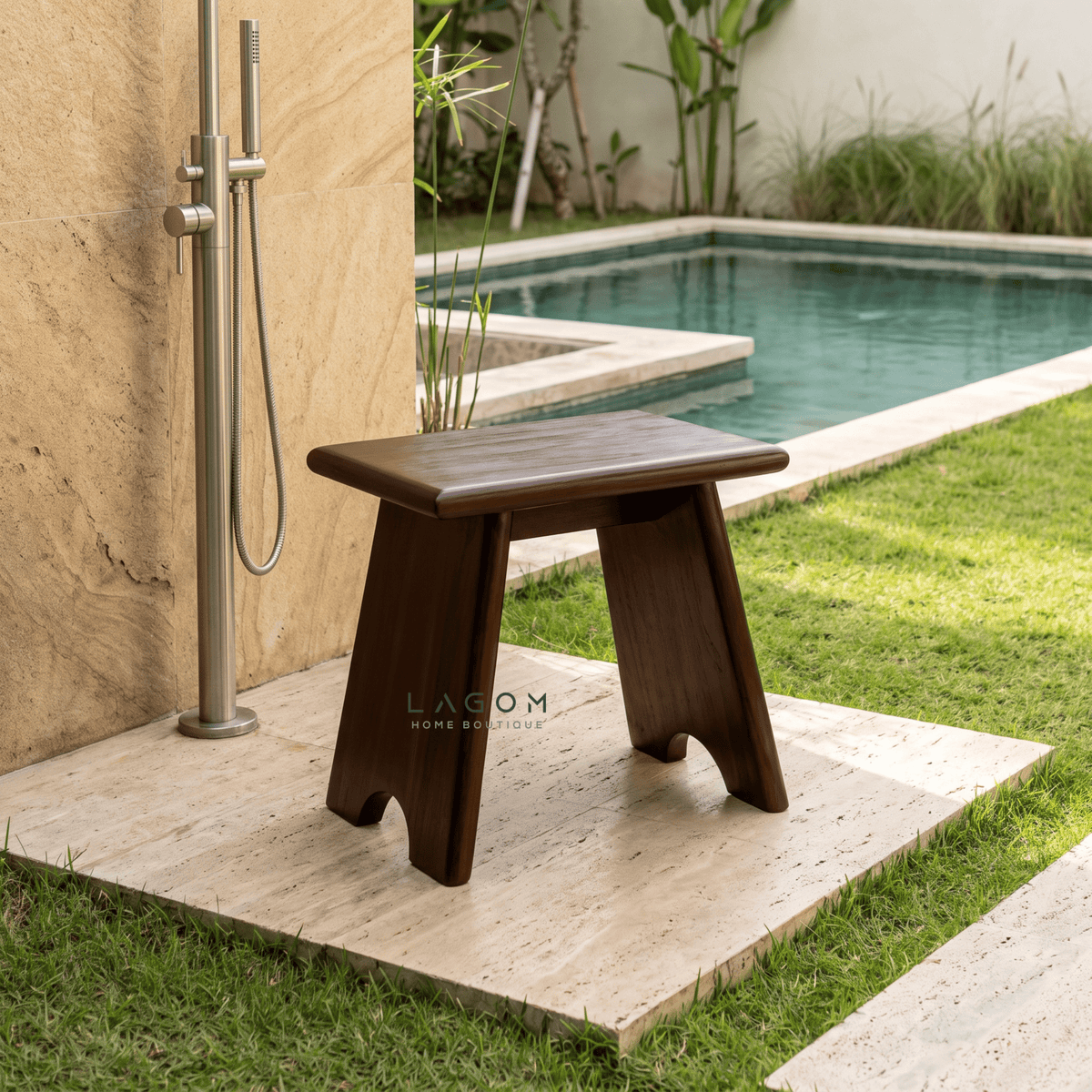 Reclaimed Teak Stool — Indoor & Outdoor-Stool-Lagom Home Boutique