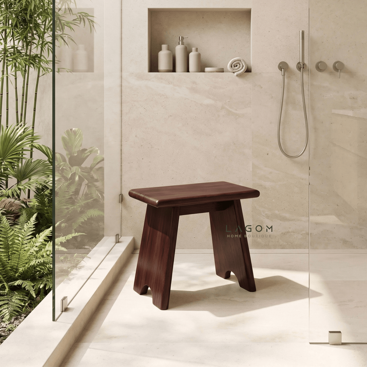Reclaimed Teak Stool — Indoor & Outdoor-Stool-Lagom Home Boutique
