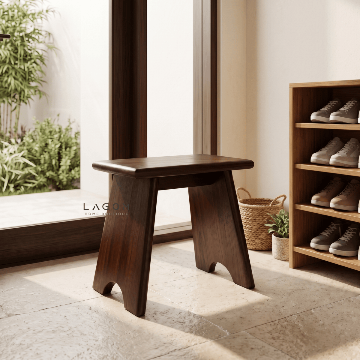 Reclaimed Teak Stool — Indoor & Outdoor-Stool-Lagom Home Boutique