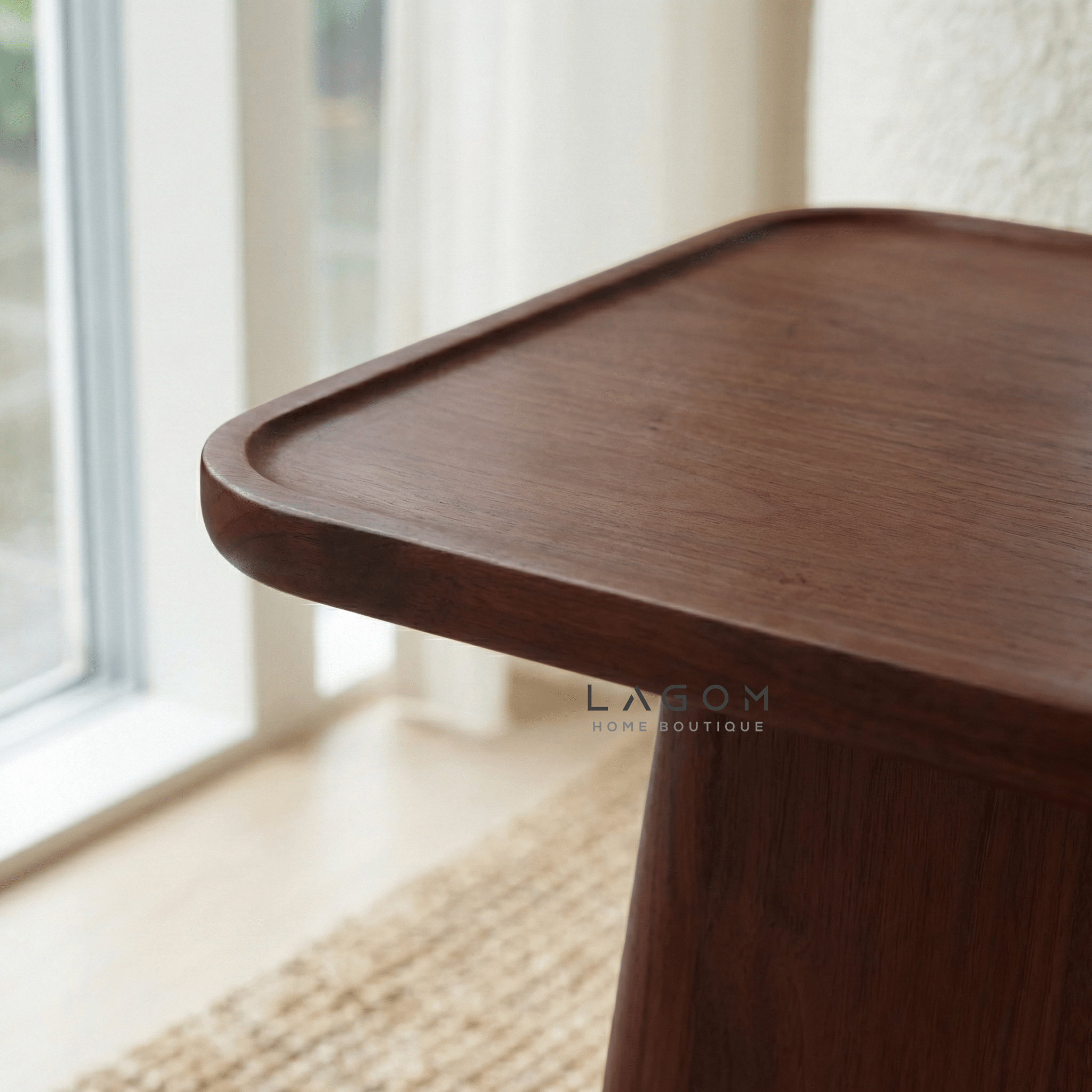 Solid Teak Nesting Side Tables – Set of 2 - Side Table - Lagom Home Boutique