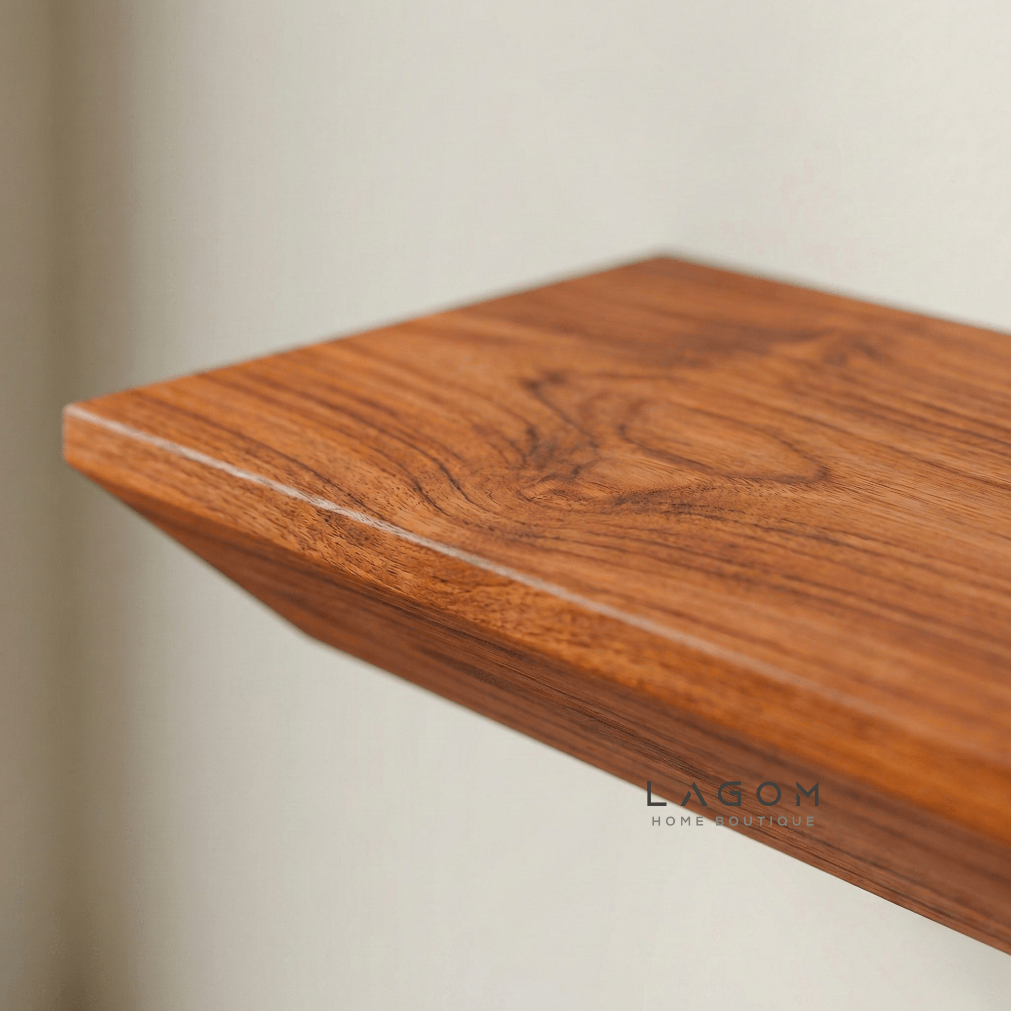 Teak Floating Shelves – Set of 4 - Wall Shelf - Lagom Home Boutique