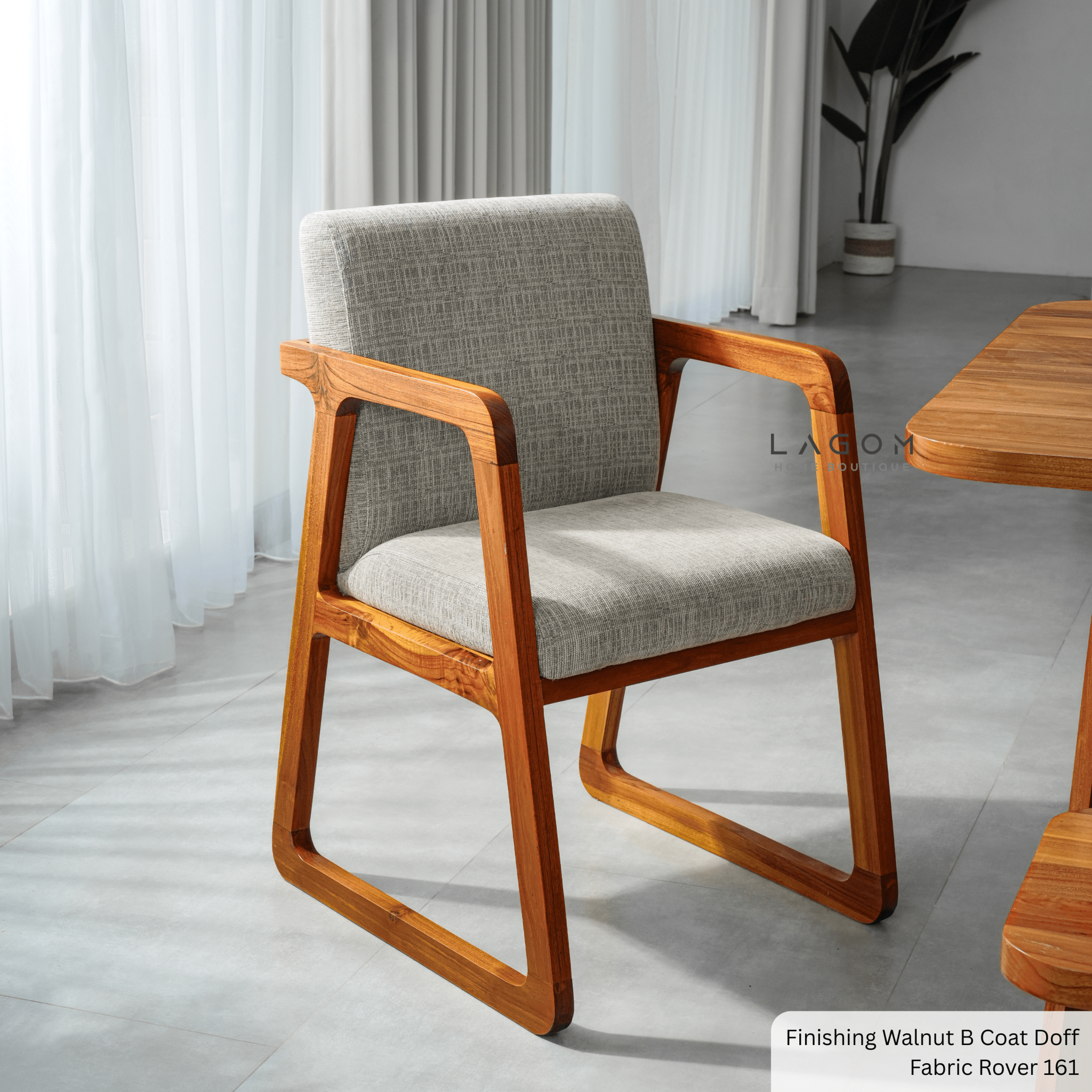 Teak Office & Dining Chair with Premium Cushion - Chair - Lagom Home Boutique