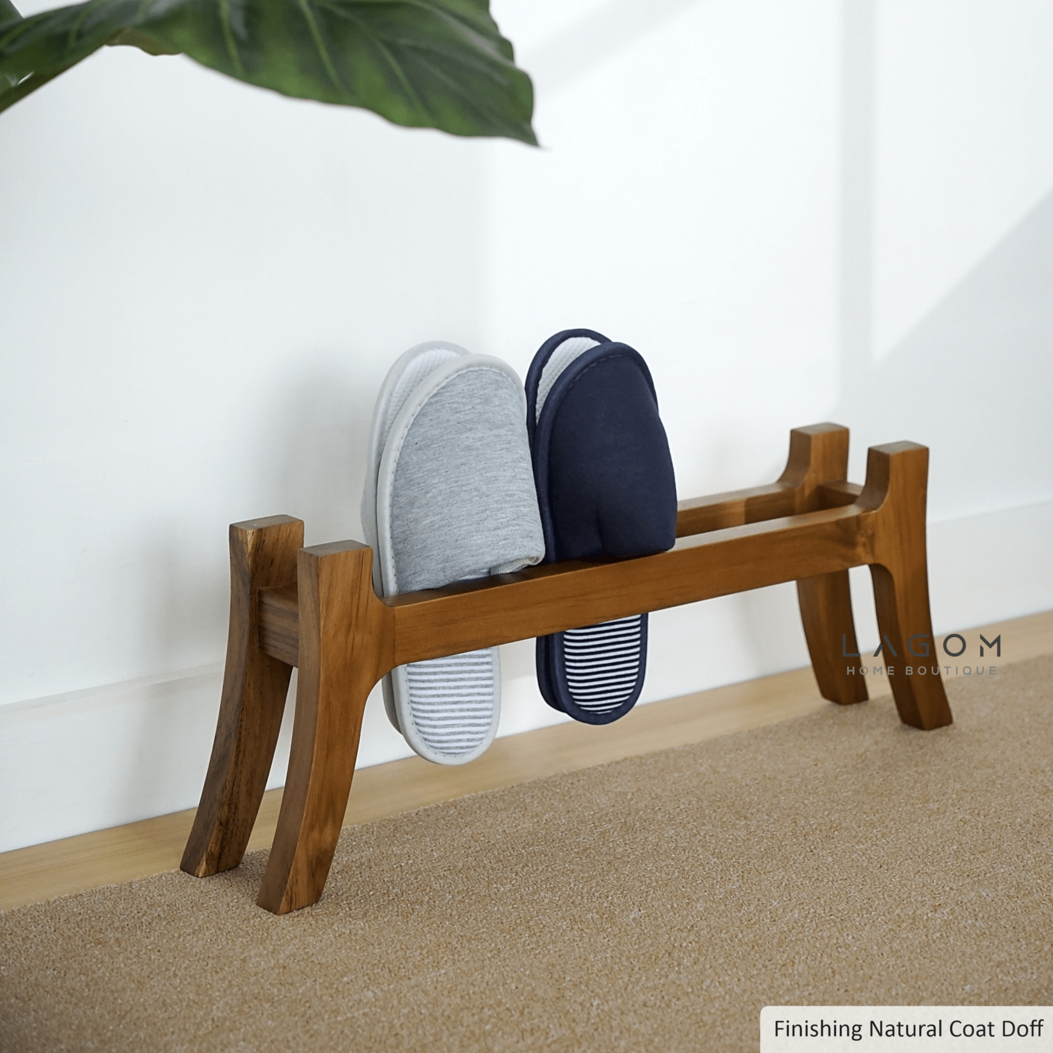 Teak Sandal/Slipper Rack - Shoe Rack - Lagom Home Boutique