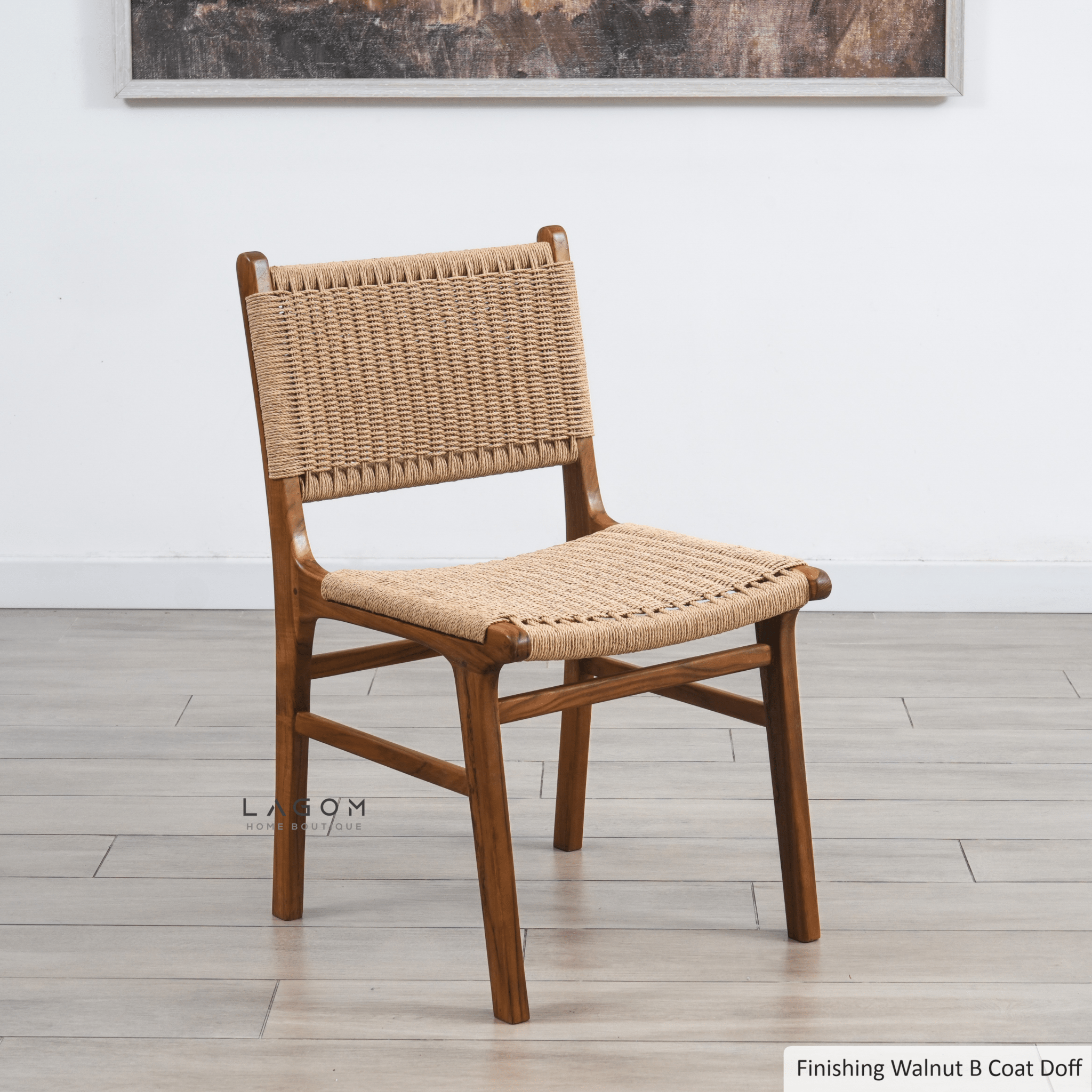 Timeless Chair in Teak Wood & Premium Loom - Chair - Lagom Home Boutique